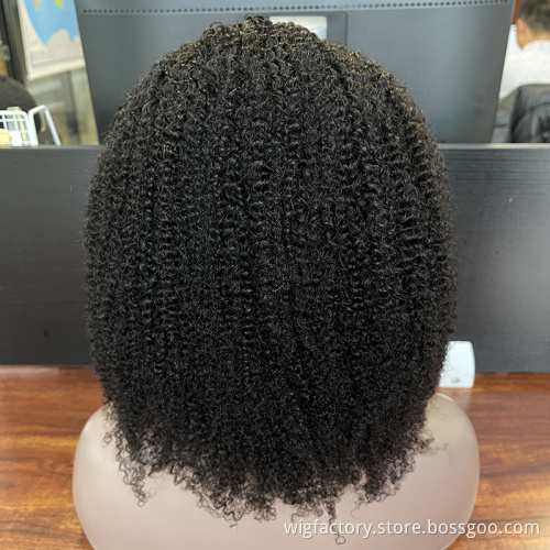 Headbang 10-30Inch human hair wigs in nigeria, cheap 100 human afro curly headband wig, 150% afro kinky human hair wig
